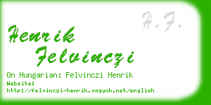 henrik felvinczi business card